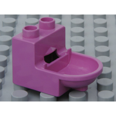 dark pink duplo furniture toilet