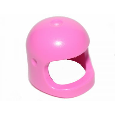 dark pink minifigure headgear helmet space town with thick chin strap - with visor dimples reissue with top dimple