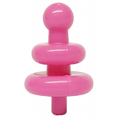 dark pink minifigure antenna with 2 diffusers and small pin