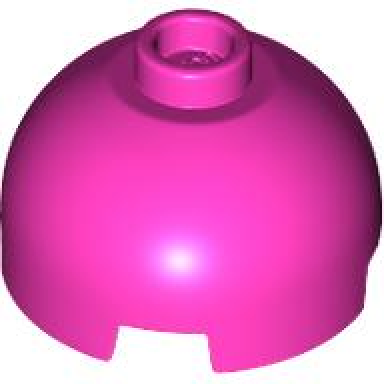 dark pink brick round 2 x 2 dome top