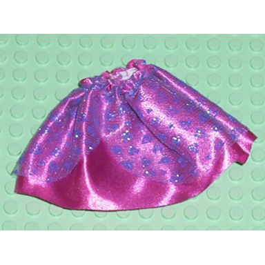 dark pink belville clothes skirt long satin with purple sheer sparkly layer