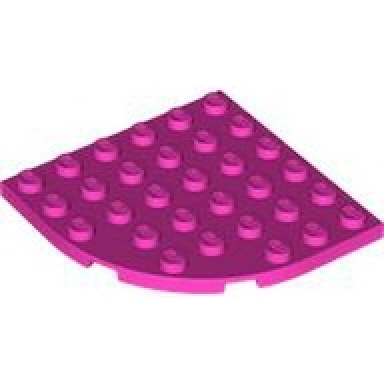 dark pink plate round corner 6 x 6