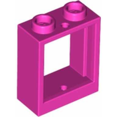 dark pink window 1 x 2 x 2 flat front
