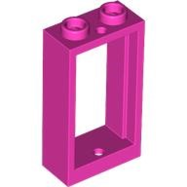 dark pink window 1 x 2 x 3 flat front