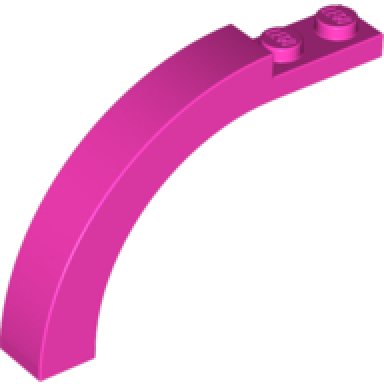 dark pink arch 1 x 6 x 3 1 3 curved top