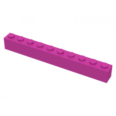 dark pink brick 1 x 10