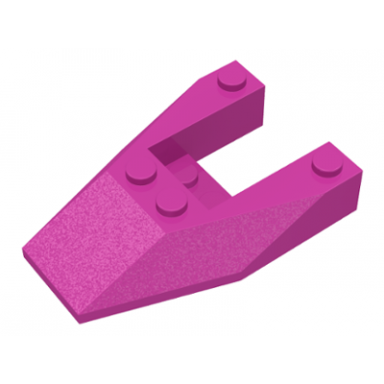dark pink wedge 6 x 4 cutout without stud notches