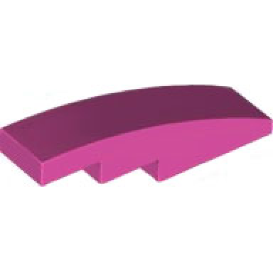 dark pink slope curved 4 x 1