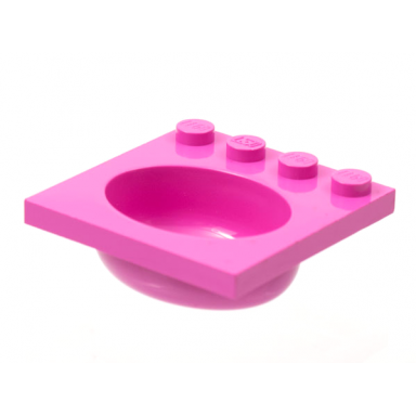 dark pink container sink 4 x 4 with elliptical basin