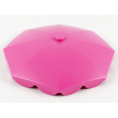 dark pink belville umbrella top with rounded bottom flaps