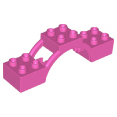 dark pink duplo arch 2 x 8 x 2 with support