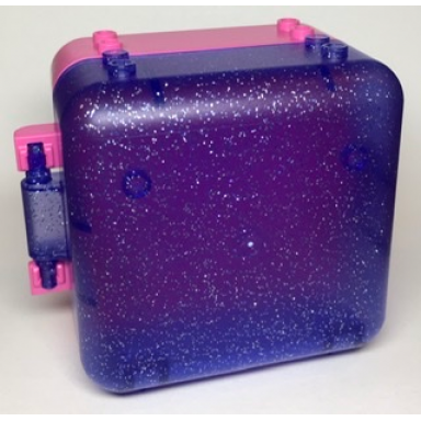 container box 3 x 8 x 6 2 3 with glitter trans-purple front 64454 64462
