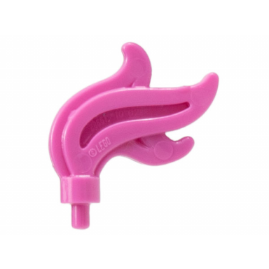 dark pink minifigure plume feather triple compact flame water with small pin