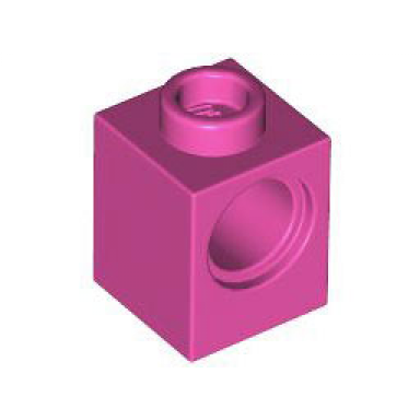 dark pink technic brick 1 x 1 with hole