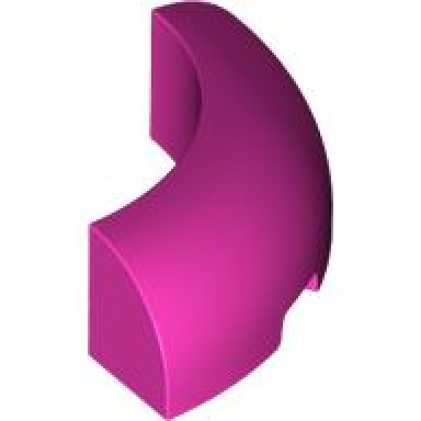 dark pink brick round corner 3 x 3 without studs