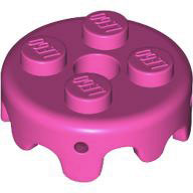 dark pink frosting for 2 x 2 cake with 4 small pin holes