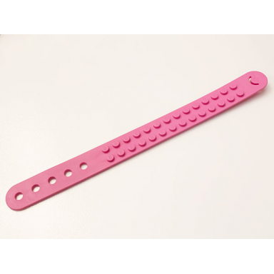 dark pink bracelet with 2 x 14 studs and 5 holes