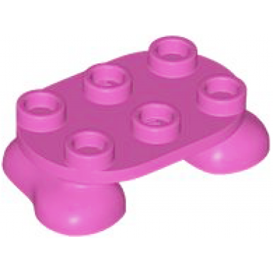 dark pink legs with plate round 2 x 3 - 2 feet