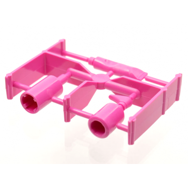 dark pink scala accessories - complete sprue - toiletries simple bottle pump bottle toothpaste tube
