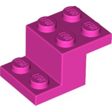 dark pink bracket 3 x 2 x 1 1 3 with bottom stud holder