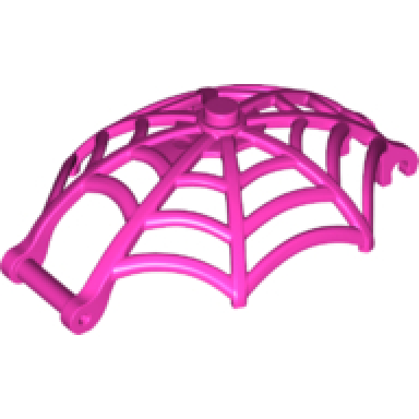 dark pink minifigure weapon spider web large hemisphere shape with bar handle and clips
