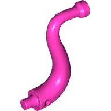 dark pink elephant tail trunk with bar end - long straight tip