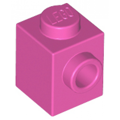 dark pink brick modified 1 x 1 with stud on side