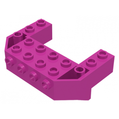 dark pink train front sloping base with 4 studs