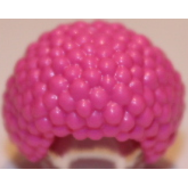 dark pink minifigure hair bubble style afro