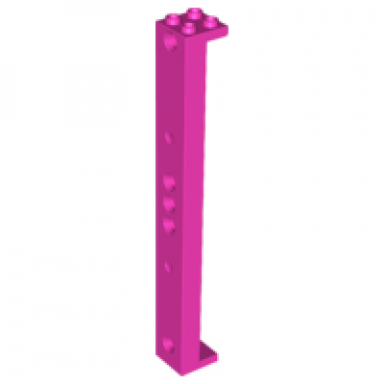 dark pink support 2 x 2 x 13 with 5 pin holes