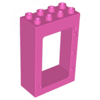 dark pink duplo door window frame 2 x 4 x 5