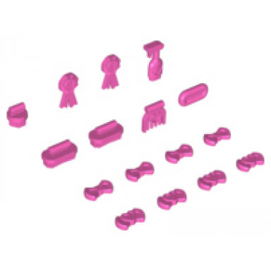 dark pink friends accessories animal show and grooming supplies 16 in bag multipack