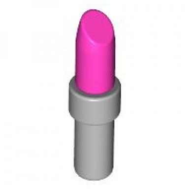 dark pink minifigure utensil lipstick with light bluish gray handle pattern