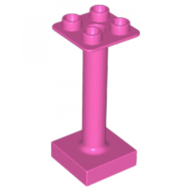 dark pink duplo support column 2 x 2 x 4 round