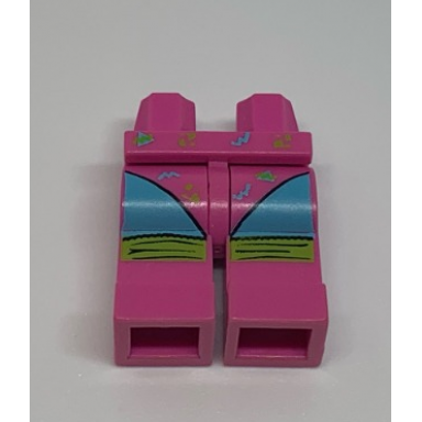 dark pink hips and legs with leotard and lime leg warmers pattern