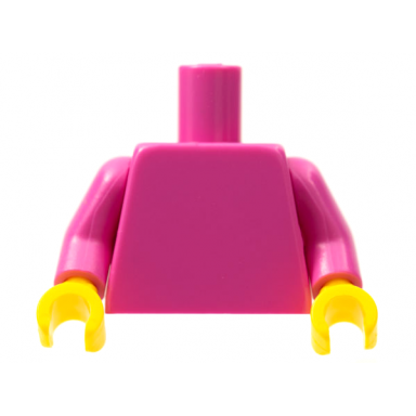 dark pink torso plain dark pink arms yellow hands