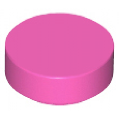 dark pink tile round 1 x 1