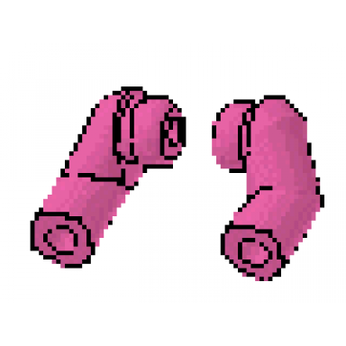 dark pink arm matching left and right pair