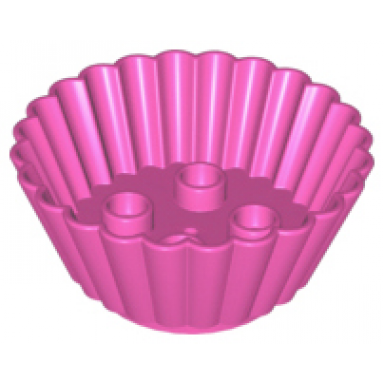 dark pink duplo cupcake muffin cup with 2 x 2 studs
