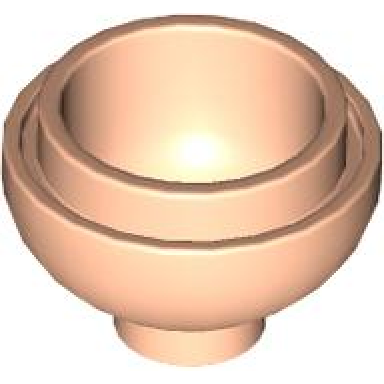 light nougat brick round 2 x 2 dome bottom