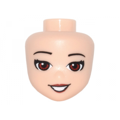 light nougat mini doll head friends with dark red eyes pattern sira