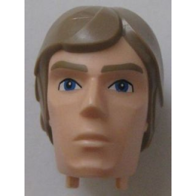 light nougat large figure head modified sw luke skywalker pattern