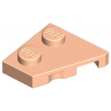 light nougat wedge plate 2 x 2 left