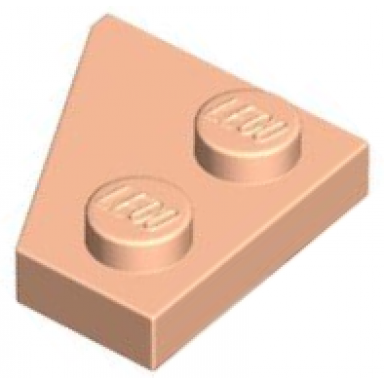 light nougat wedge plate 2 x 2 right