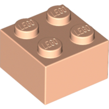 light nougat brick 2 x 2
