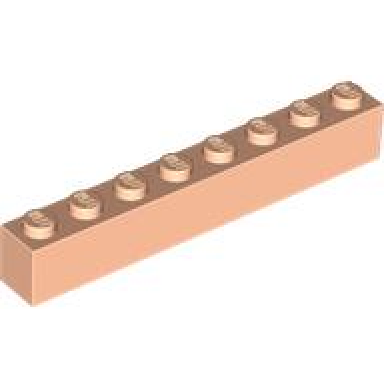 light nougat brick 1 x 8