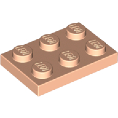 light nougat plate 2 x 3