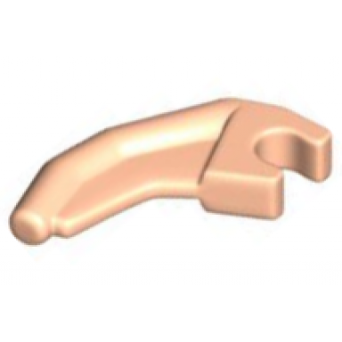 light nougat barb claw horn tooth with clip angled