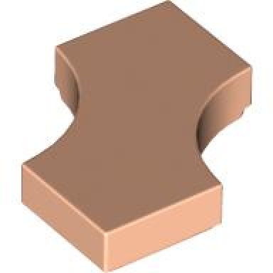 light nougat tile modified 2 x 2 with 2 1 x 1 curved cutouts double arrow