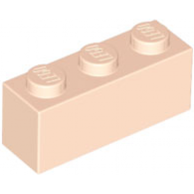light nougat brick 1 x 3